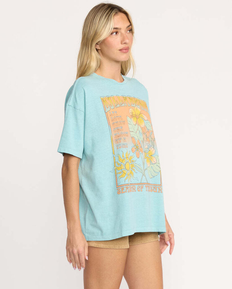 Billabong Billabong Daylight Blooms Ss Tee (Womens) | Misty Blue