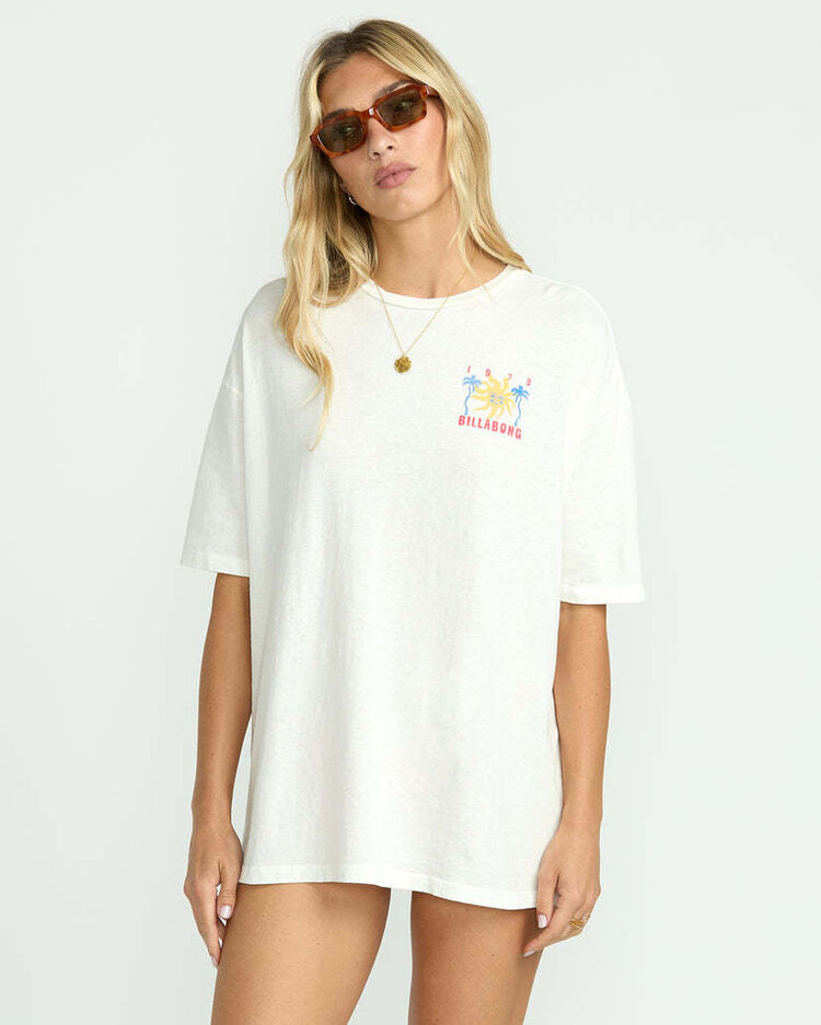 Billabong Billabong Hot Haze Ss Tee (Womens) | Stencil Wash