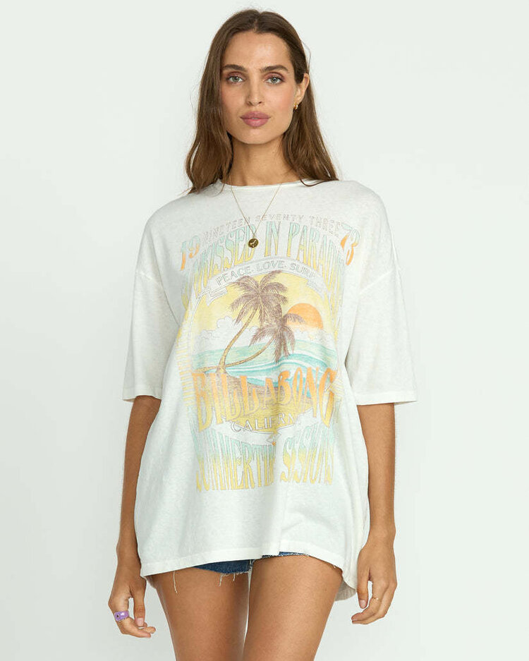 Billabong Billabong Sunset Mindset Ss Tee (Womens) | Stencil Wash