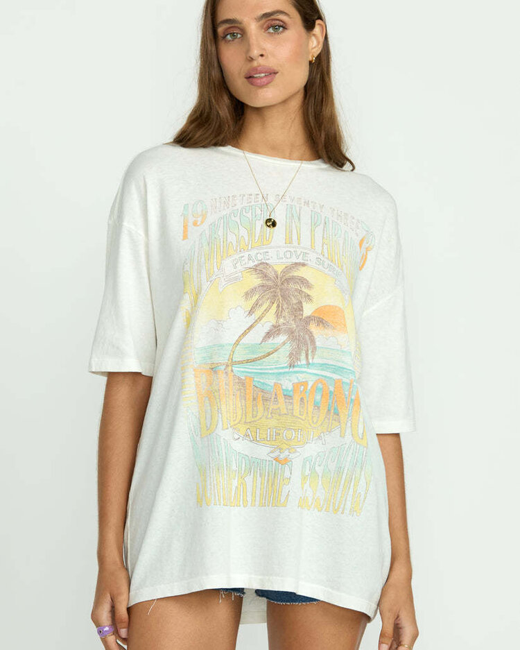 Billabong Billabong Sunset Mindset Ss Tee (Womens) | Stencil Wash
