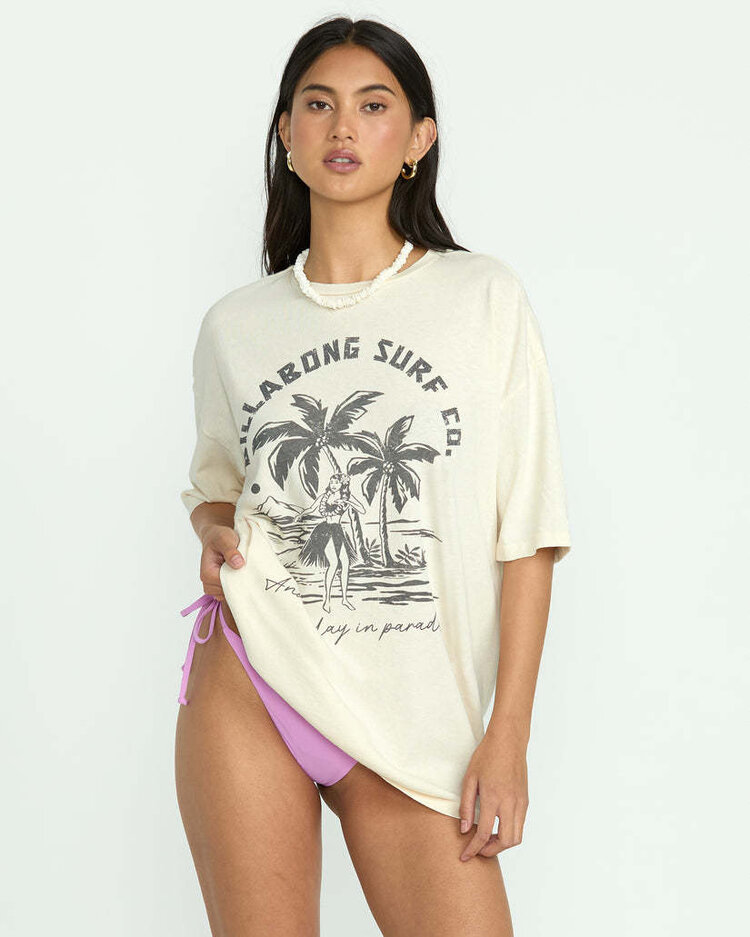 Billabong Billabong This Is Tropical Ss Tee (Womens) | White Cap