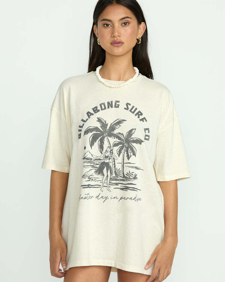 Billabong Billabong This Is Tropical Ss Tee (Womens) | White Cap