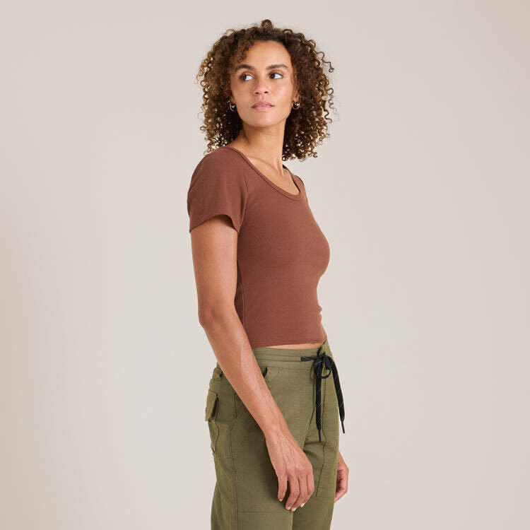 Roark Roark Wind Worn Tee (Womens) | Sepia