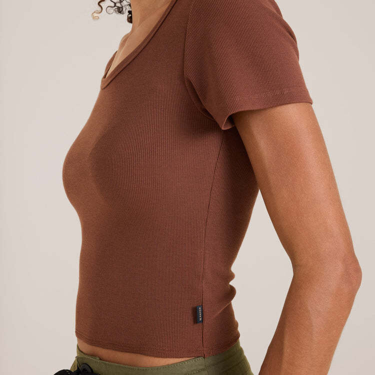Roark Roark Wind Worn Tee (Womens) | Sepia