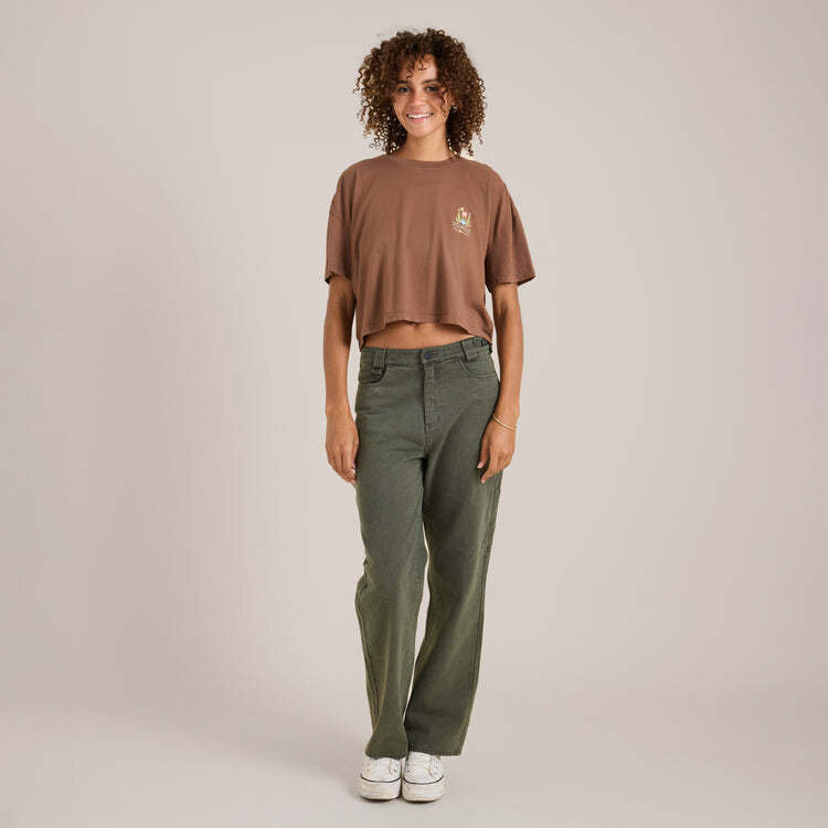Roark Roark Garden Seek Boxy Crop  (Womens) | Otter