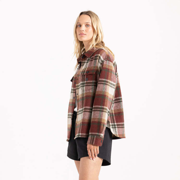 Roark Roark Amberley Ls Flannel (Womens) | Sangria