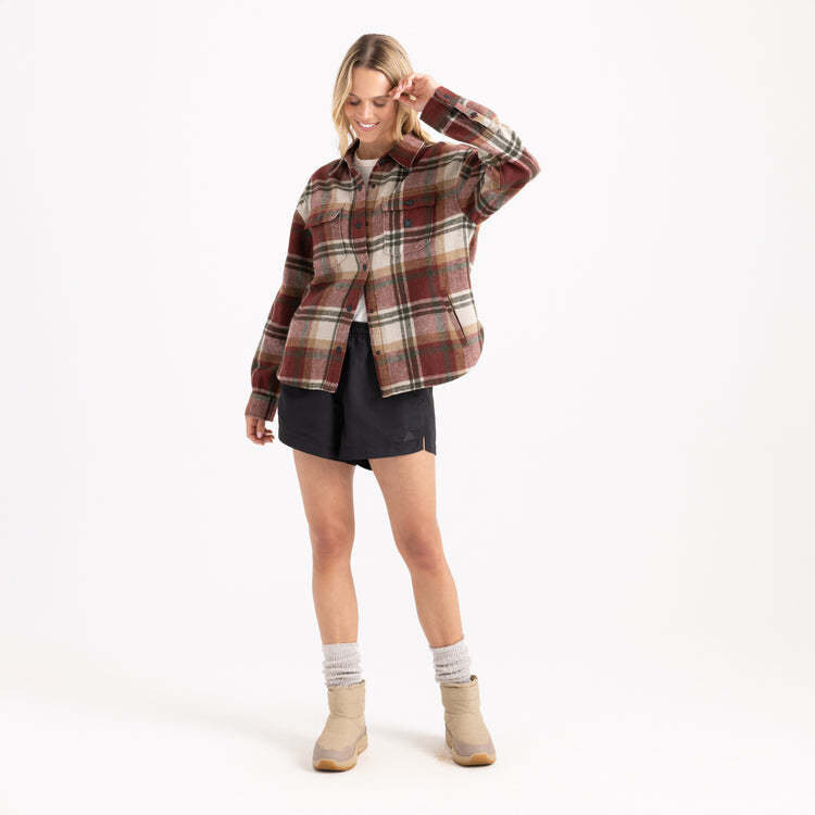Roark Roark Amberley Ls Flannel (Womens) | Sangria