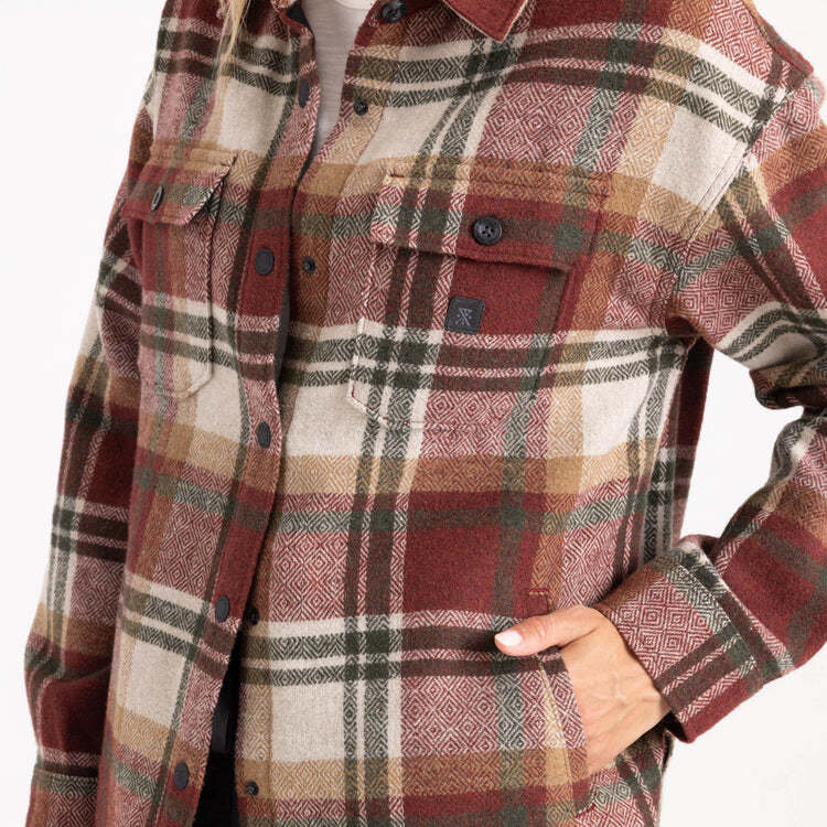 Roark Roark Amberley Ls Flannel (Womens) | Sangria