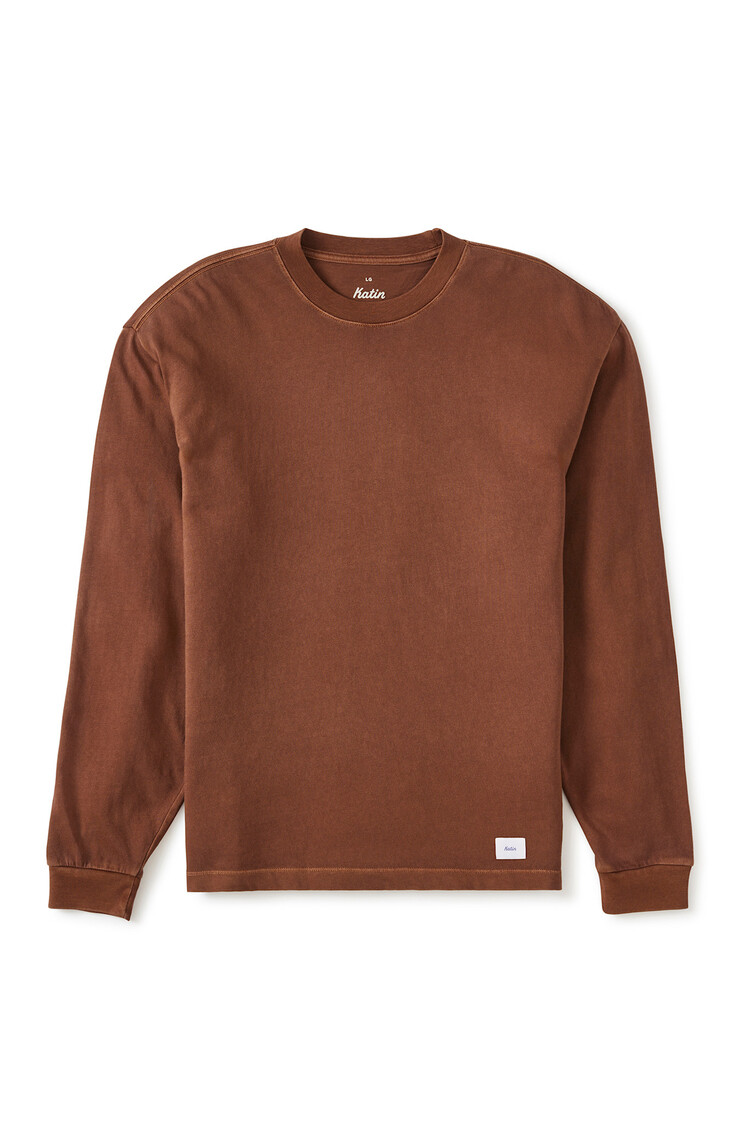 Katin Katin Box Fit Ls Tee (Mens) | Mahogany