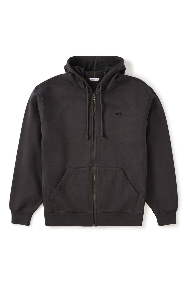 Katin Katin Emb Full Zip Hood Fleece (Mens) | Black Wash