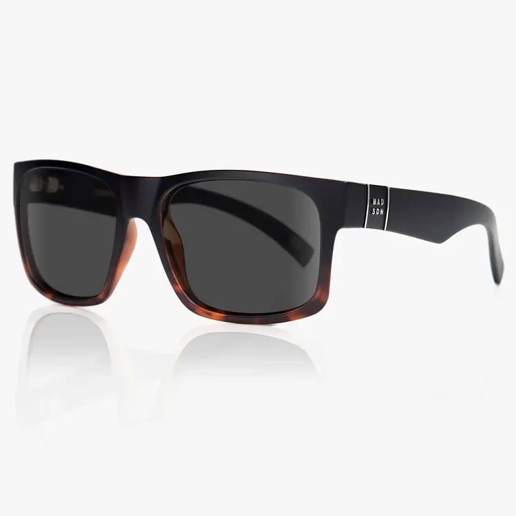 Madson Madson Camino Matte Black Tortoise Fade | Grey Polarized