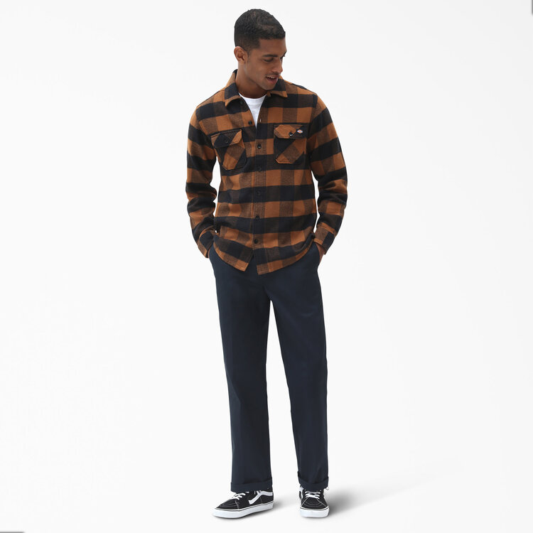 Dickies Dickies Sacramento L/S Shirt (Mens) | Black And Brown Duck Plaid