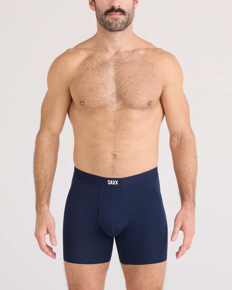 SAXX Saxx Vibe Xtra Soft Comfort Boxer Brief Fly | Dark Navy Heather
