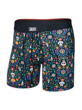 SAXX Saxx Vibe Xtra Soft Comfort Boxer Brief Fly | Skull Garden-Multi