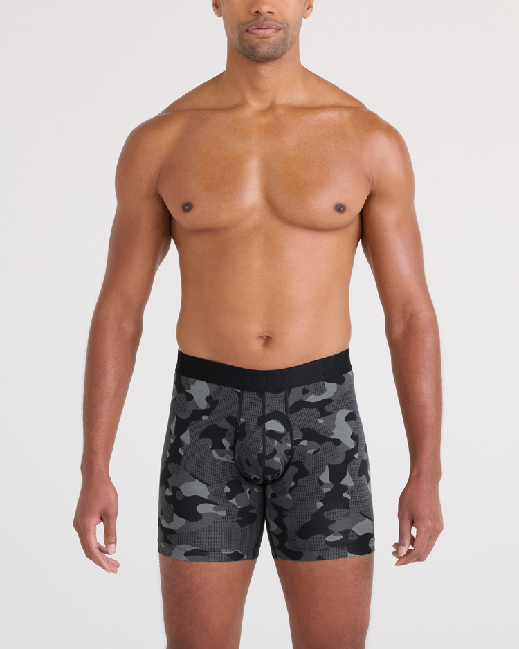 SAXX Saxx Droptemp Cooling Cotton Boxer Brief Fly | Pebble Camo-Graphite