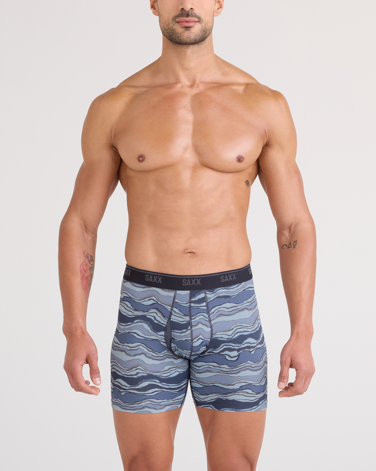 SAXX Saxx Quest Quick-Dry Mesh Boxer Brief Fly | Lazy River-Multi