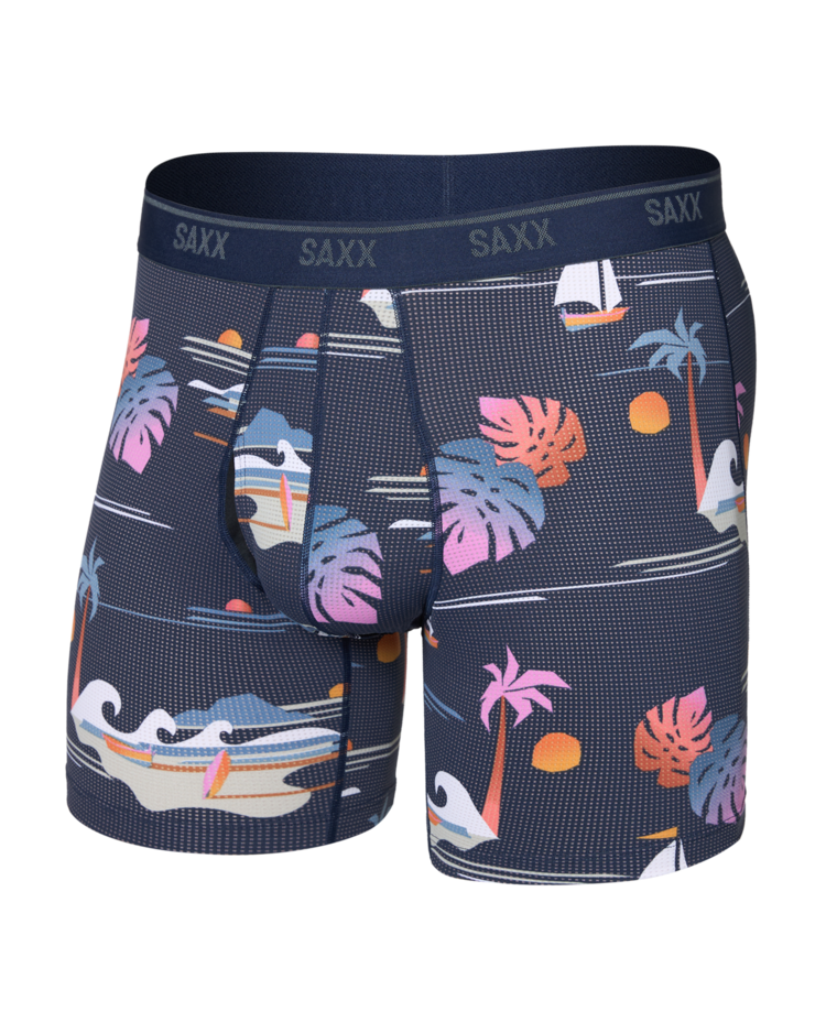 SAXX Saxx Quest Quick-Dry Mesh Boxer Brief Fly | Sunny Adventure-Maritime