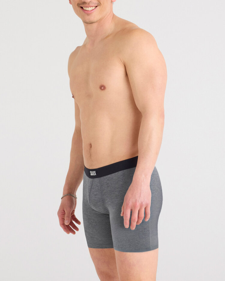 SAXX Saxx Vibe Xtra Soft Comfort Boxer Brief Fly | Dark Grey Heather