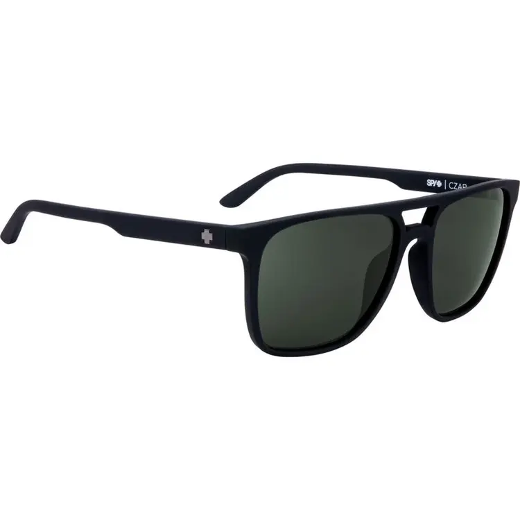 Spy Spy Czar Soft Matte Black | Happy Boost Polarized Black Mirror