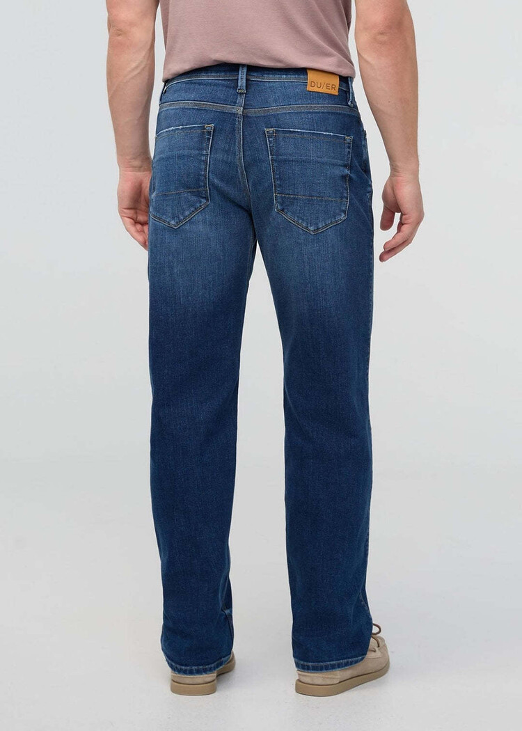 DUER Duer Performance Denim+ Relaxed Straight (Mens) | Prairie Indigo