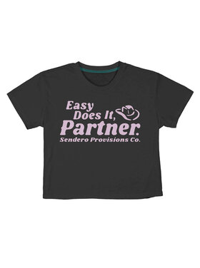 Sendero Sendero Easy Does It Crop Tee (Womens) | Vintage Black