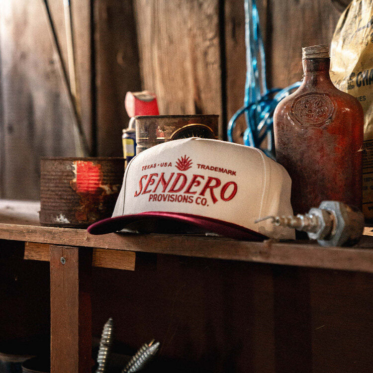 Sendero Sendero Logo Hat (Unisex) | Cream/Maroon