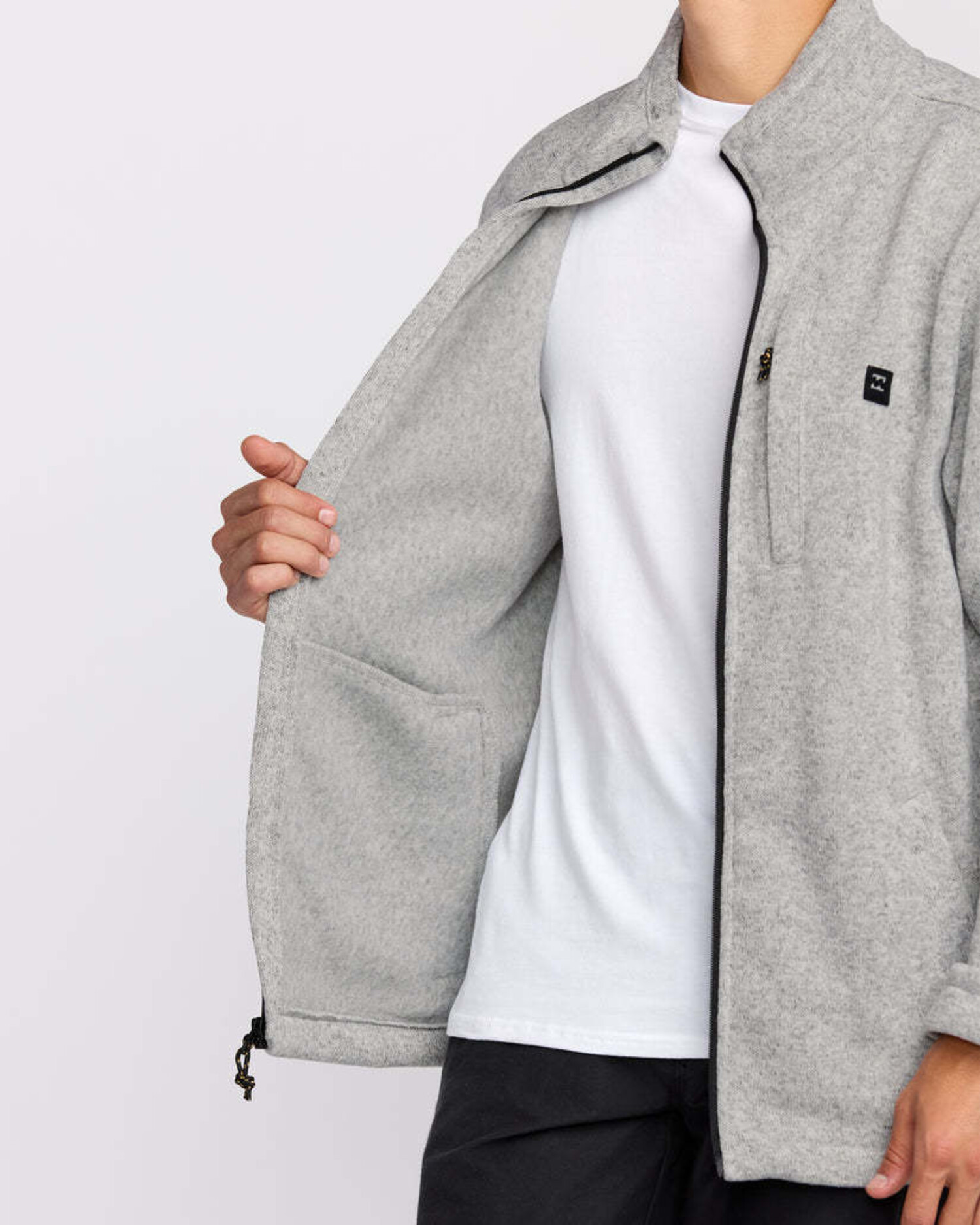 Billabong Boundary Mock Zip (Mens) | Grey Htr - The Drop Rideshop