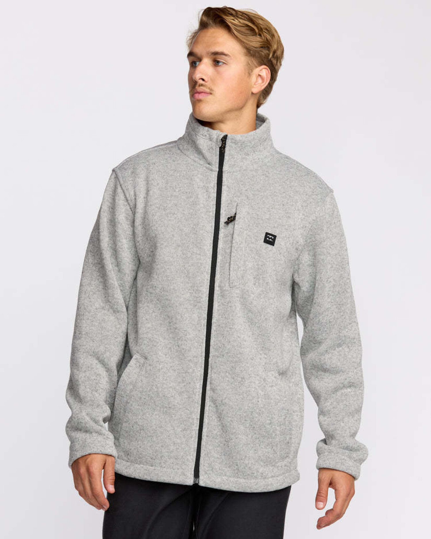Billabong Boundary Mock Zip (Mens) | Grey Htr - The Drop Rideshop