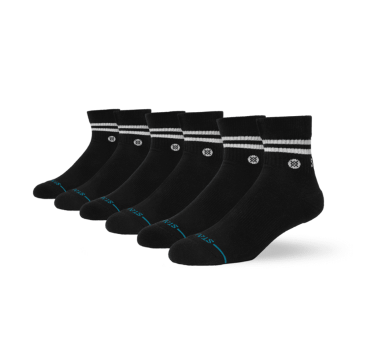 STANCE Stance Core Quarter-6Pk (Unisex) | Black