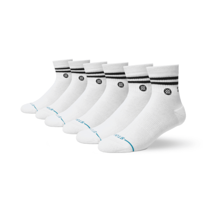 STANCE Stance Core Quarter-6Pk (Unisex) | White