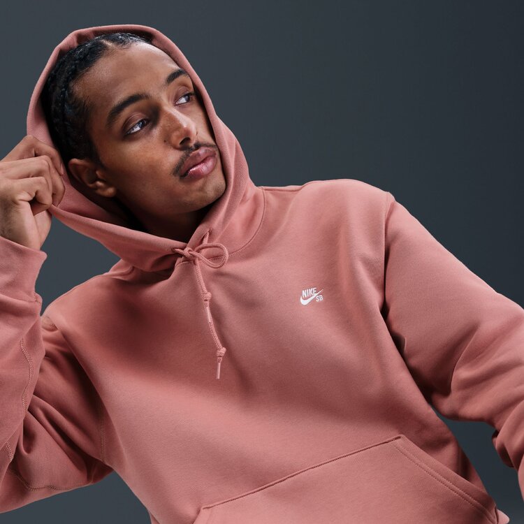 Nike SB Nike Sb Hd Essential Logo Fleece Po (Unisex) | Red Stardust/White