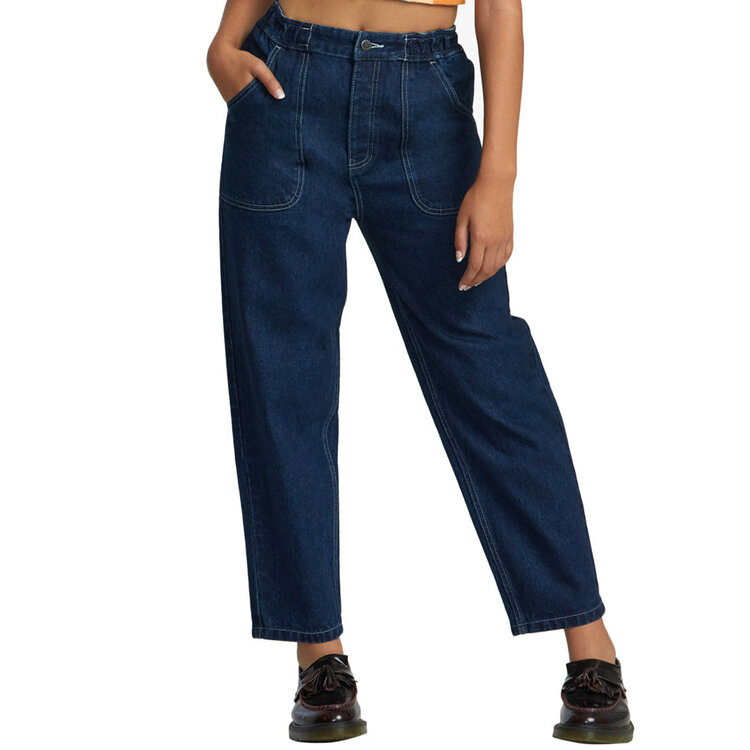 RVCA Rvca W Scrunchie Denim Pant | Dark Indigo