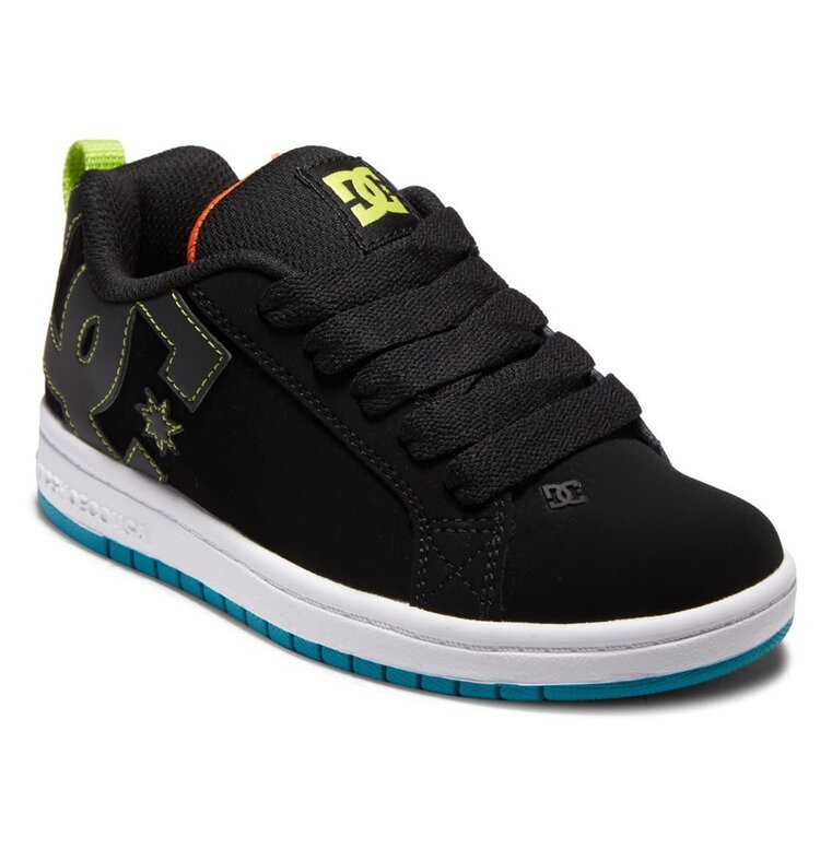 DC Dc Court Graffik (Youth) | Black/Green/Yellow