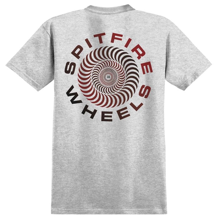 Spitfire Spitfire Classic '87 Swirl Fade Fill Ss Tee (Mens) | Ash Grey/Red/Black Fade
