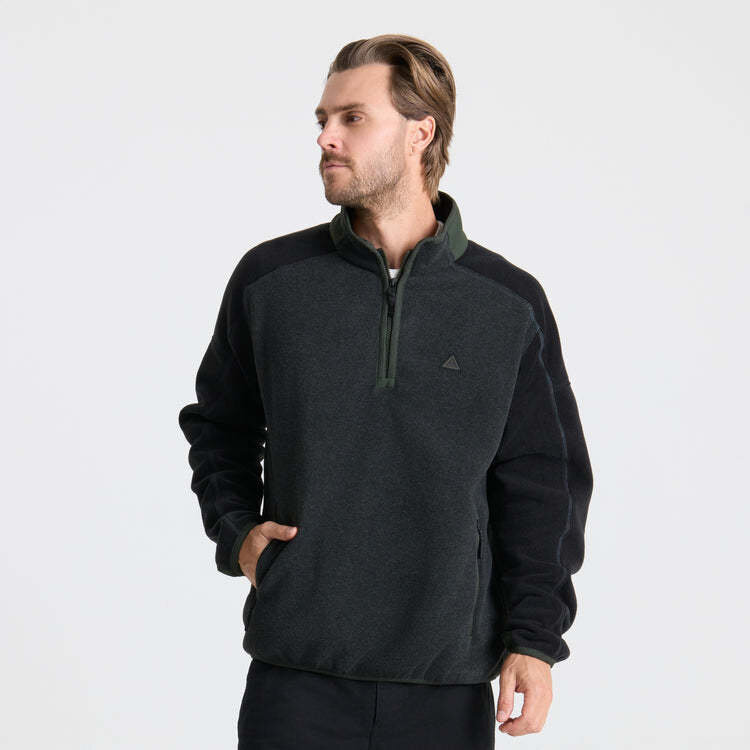 Roark Roark Campover Fleece Mock (Mens) | Onyx