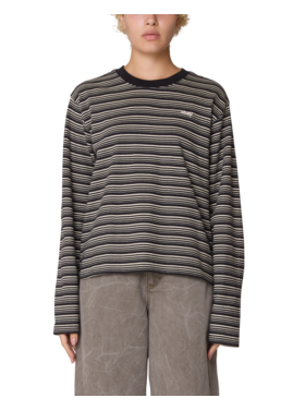 Obey Obey Dorothy Stripe Ls (Womens) | Digital Black Multi
