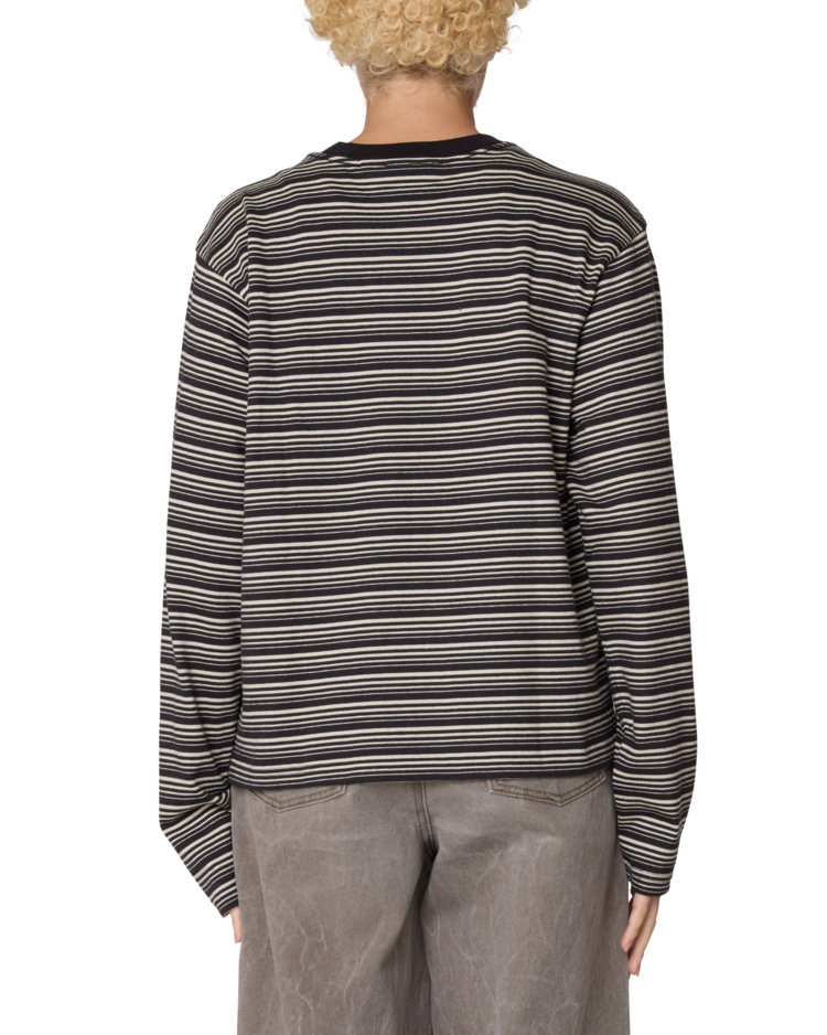 Obey Obey Dorothy Stripe Ls (Womens) | Digital Black Multi