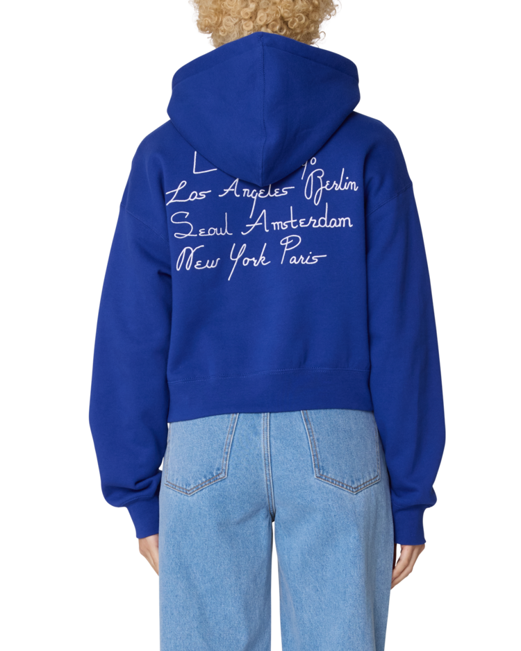 Obey Obey Cities Cropped Hood (Womens) | Blue