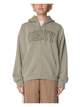 Obey Obey Collegiate Baggy Relaxed Zip Hood (Womens) | Shadow