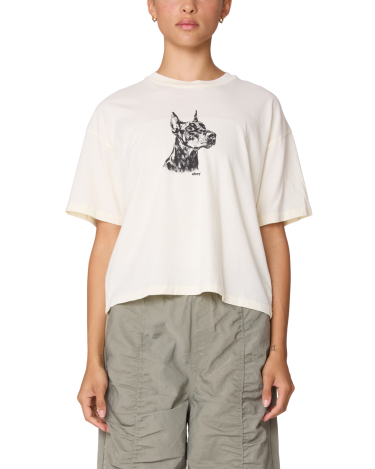 Obey Obey Dobermann Tee (Womens) | Unbleached
