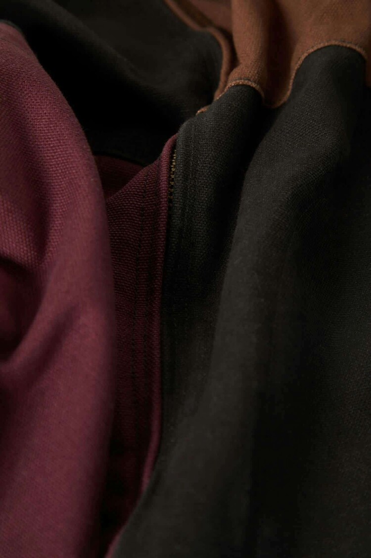 Brixton Brixton Mechanic Garage Zip Jacket (Womens) | Port/Black/Pinecone Brown