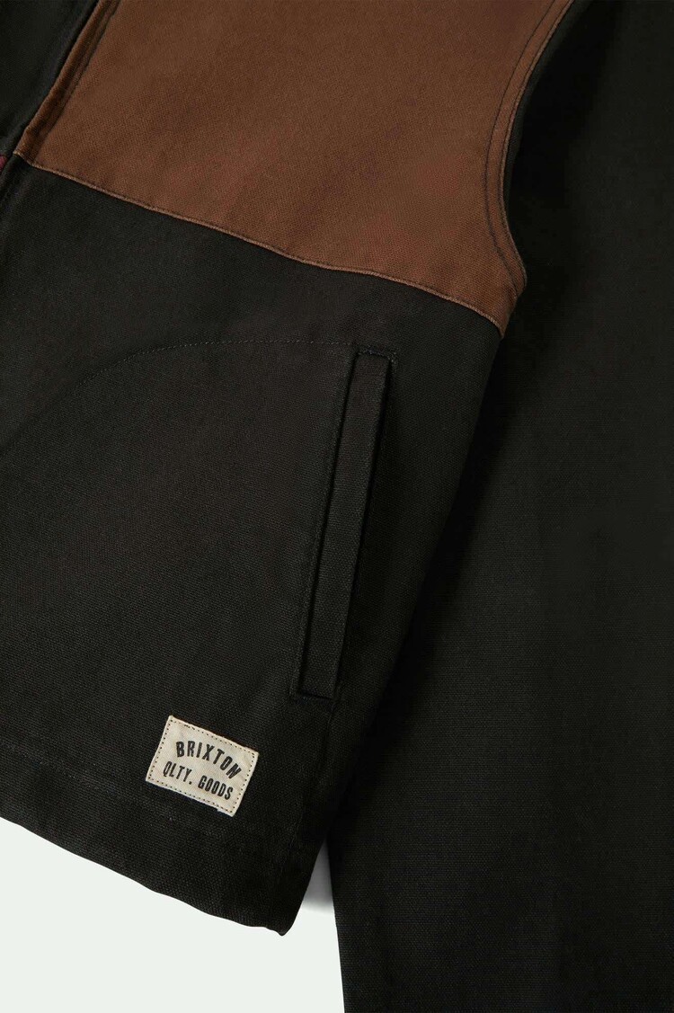 Brixton Brixton Mechanic Garage Zip Jacket (Womens) | Port/Black/Pinecone Brown