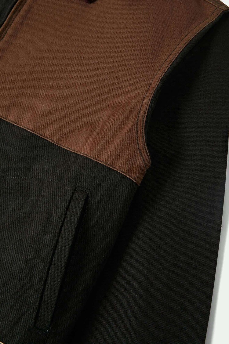 Brixton Brixton Mechanic Garage Zip Jacket (Womens) | Port/Black/Pinecone Brown