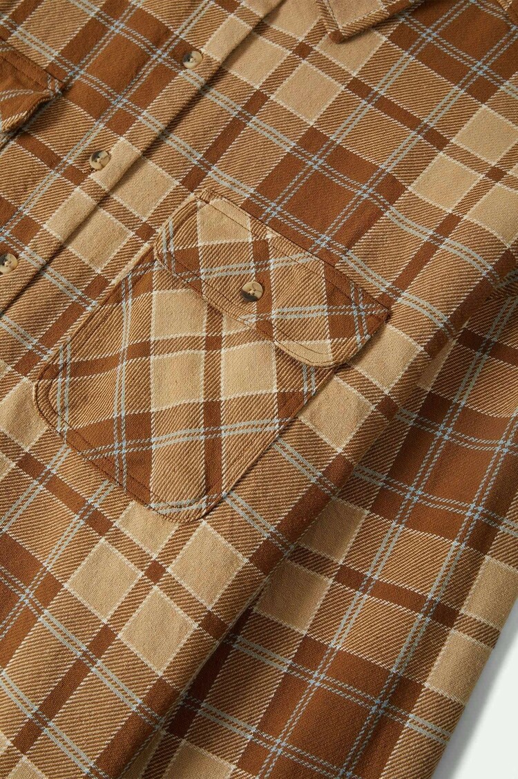 Brixton Brixton Bowery Vintage L/S Overshirt (Womens) | Washed Copper