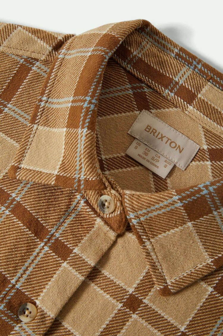 Brixton Brixton Bowery Vintage L/S Overshirt (Womens) | Washed Copper