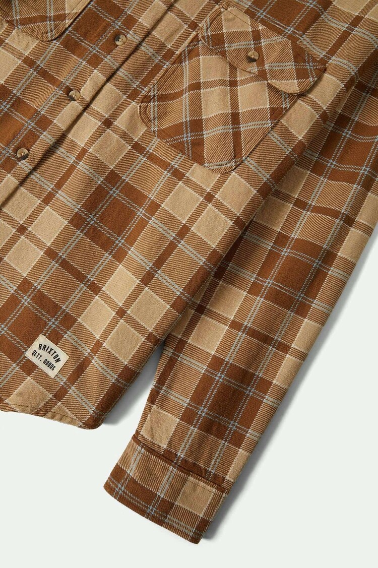 Brixton Brixton Bowery Vintage L/S Overshirt (Womens) | Washed Copper