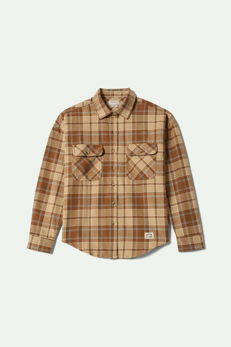 Brixton Brixton Bowery Vintage L/S Overshirt (Womens) | Washed Copper