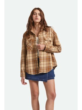 Brixton Brixton Bowery Vintage L/S Overshirt (Womens) | Washed Copper