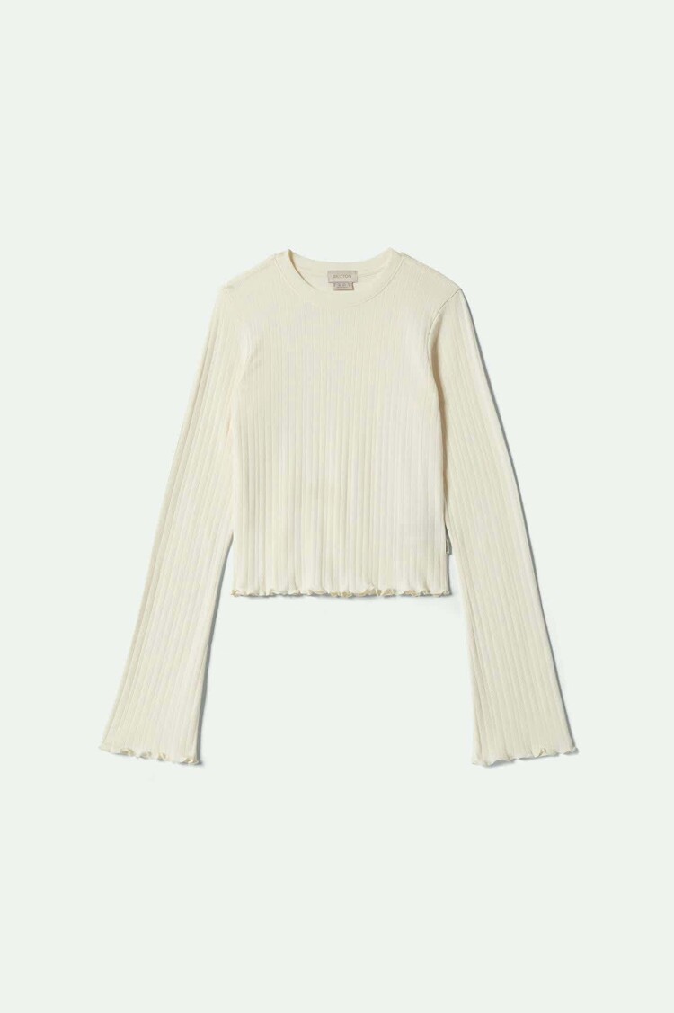 Brixton Brixton Dolly Slim L/S Knit Tee (Womens) | Off White