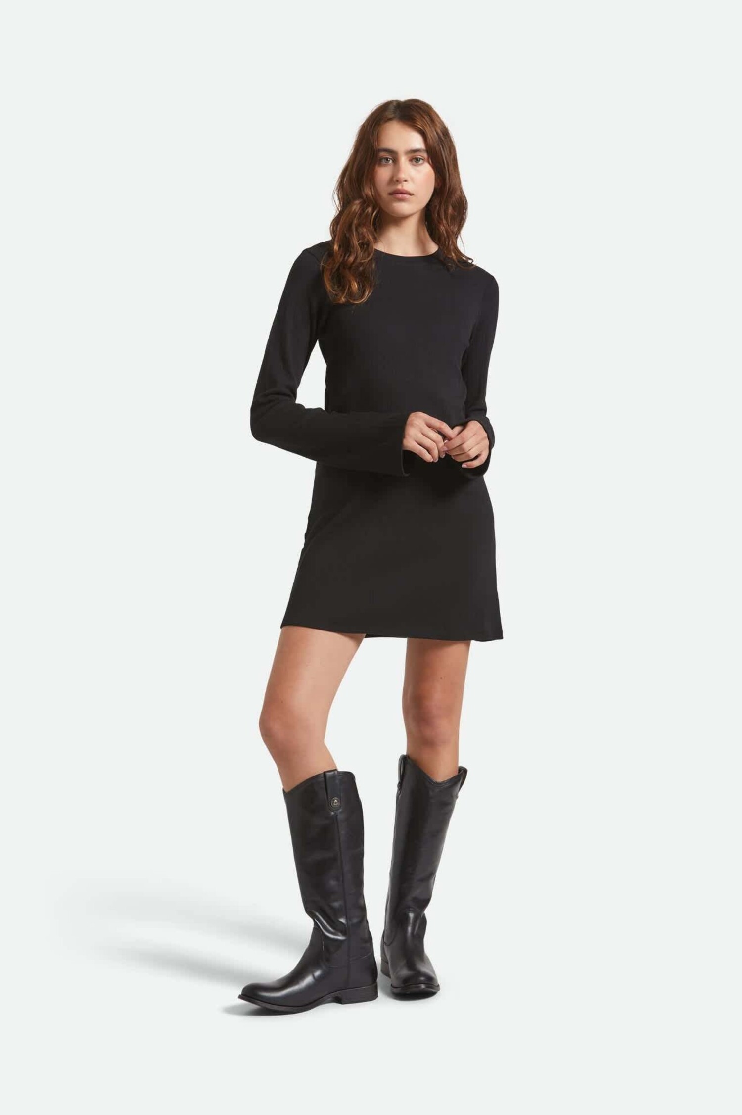 dolly knit dress Brixton L/S (Womens) | Black DRESSBUNDLE
